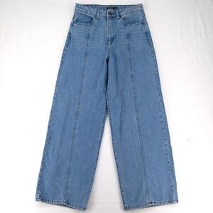 Nasty Gal‎ Jeans Womens 6 Blue High Rise Wide Leg Organic Cotton Vintage Style